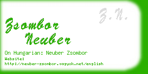 zsombor neuber business card